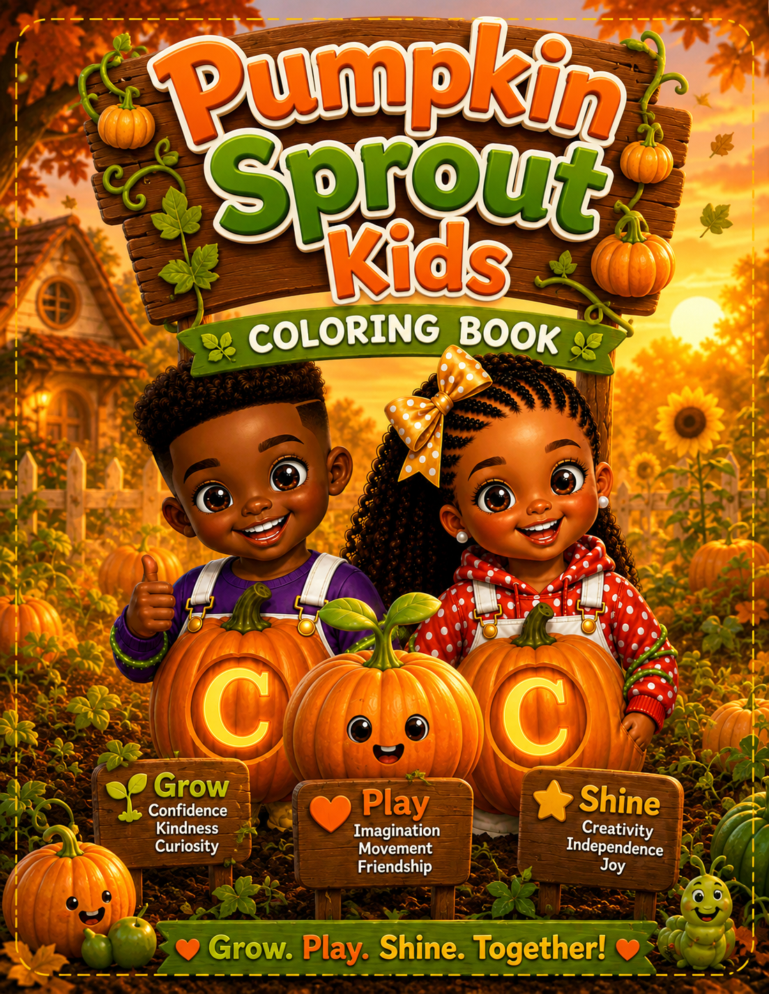 ✨ Pumpkin Sprout Kids Coloring Book – Grow, Play & Shine! ✨