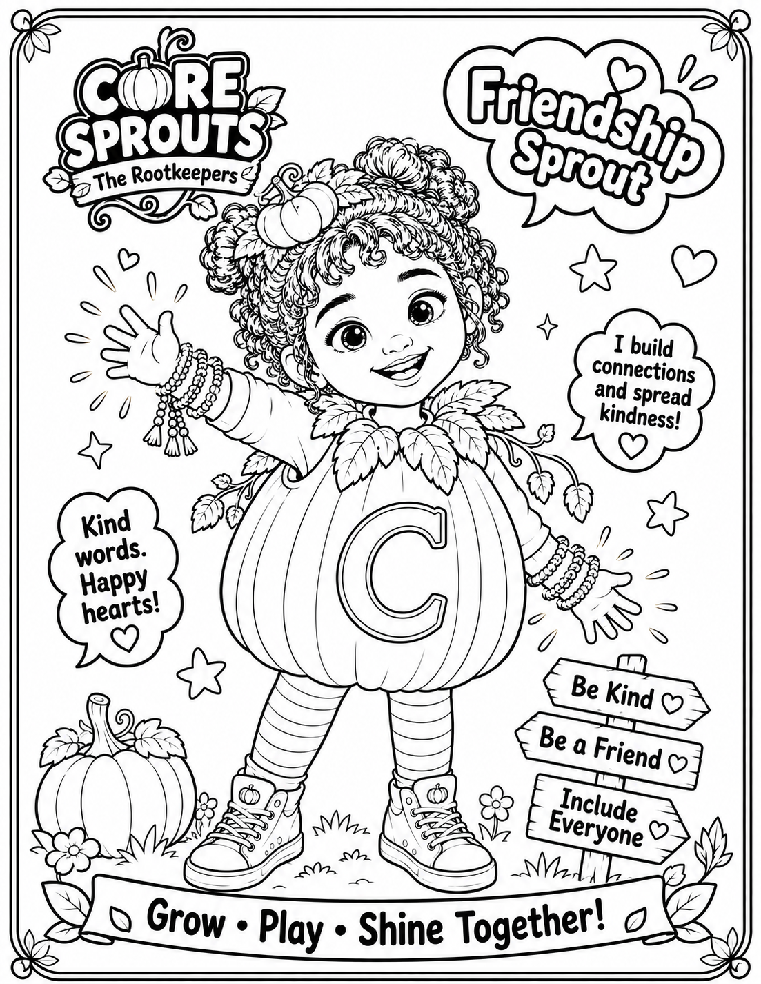 ✨ Pumpkin Sprout Kids Coloring Book – Grow, Play & Shine! ✨